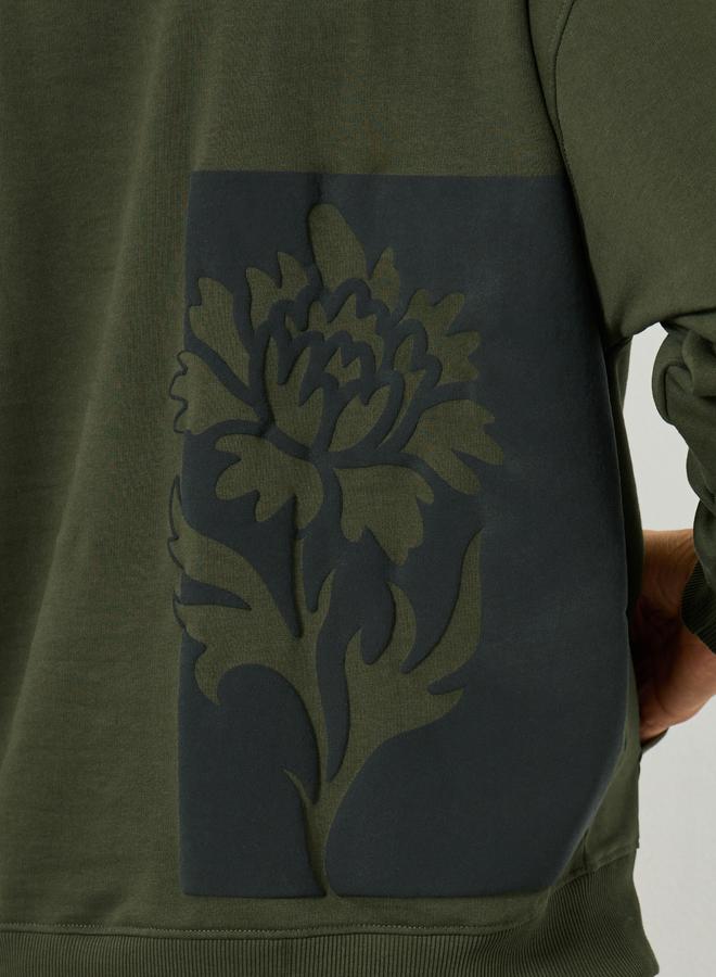 ستايلي هودي فليس بطبعة زهور - Image 5